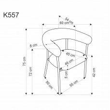 Auduma krēsls K-557